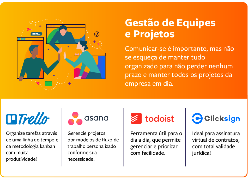 Gerencie os projetos do time em qualquer lugar